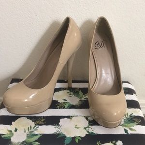 Nude Patent Leather Heels